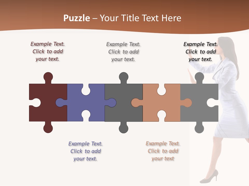 Happiness Business Female PowerPoint Template