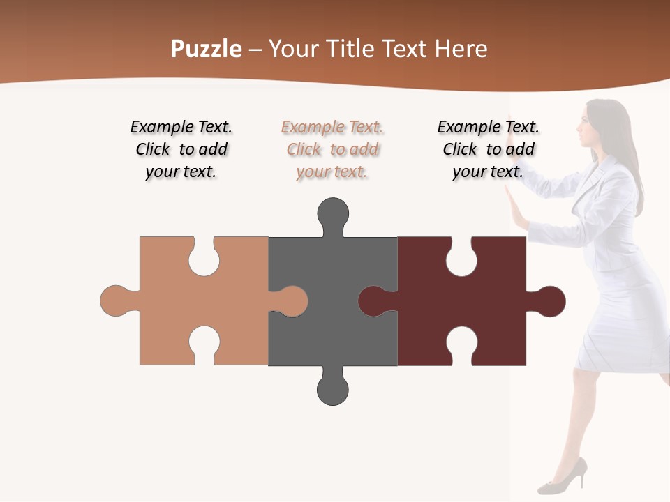 Happiness Business Female PowerPoint Template