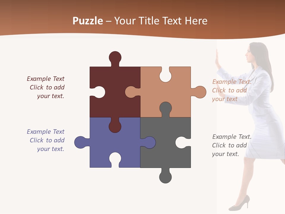 Happiness Business Female PowerPoint Template
