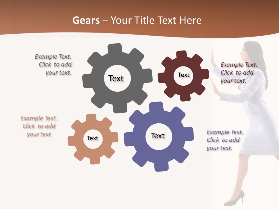 Happiness Business Female PowerPoint Template