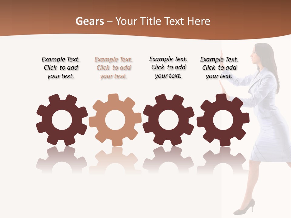 Happiness Business Female PowerPoint Template