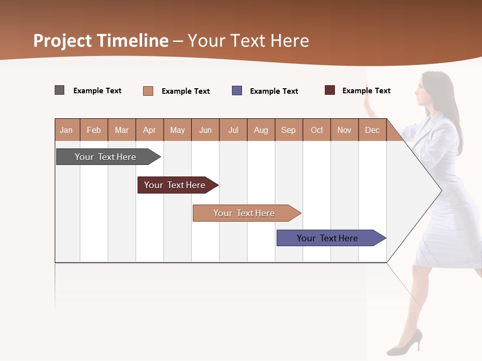 Happiness Business Female PowerPoint Template