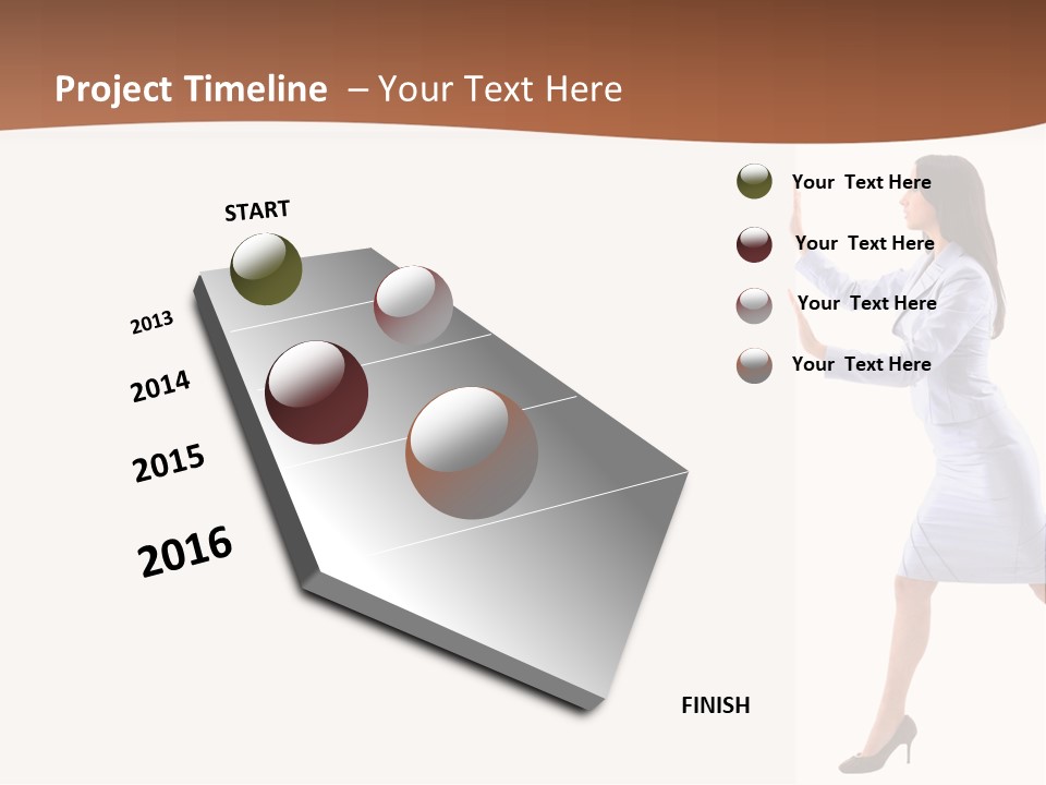 Happiness Business Female PowerPoint Template