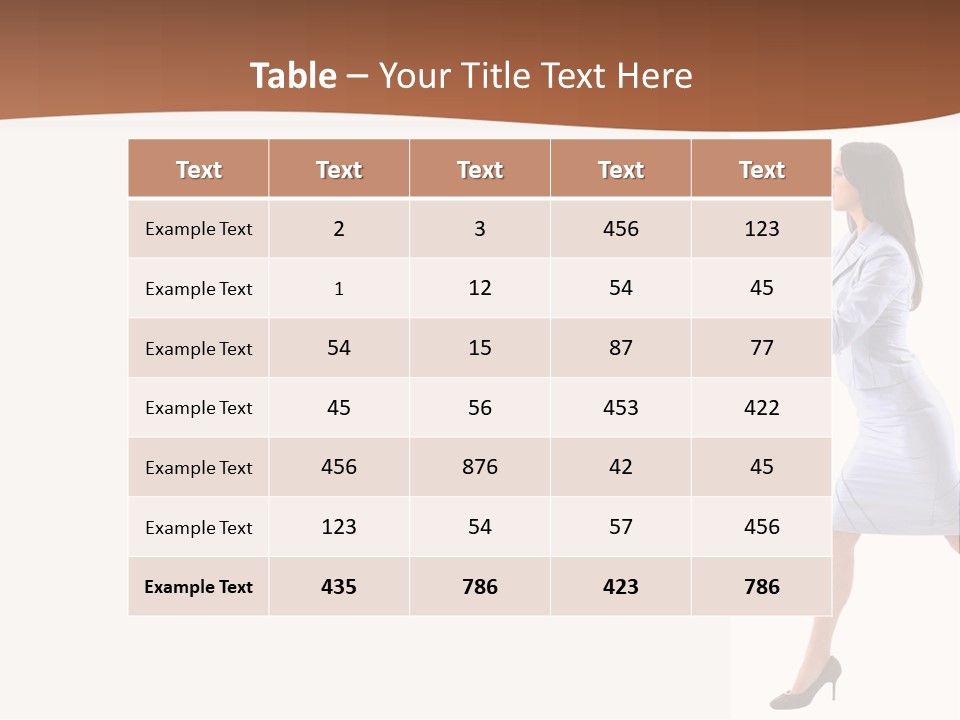 Happiness Business Female PowerPoint Template