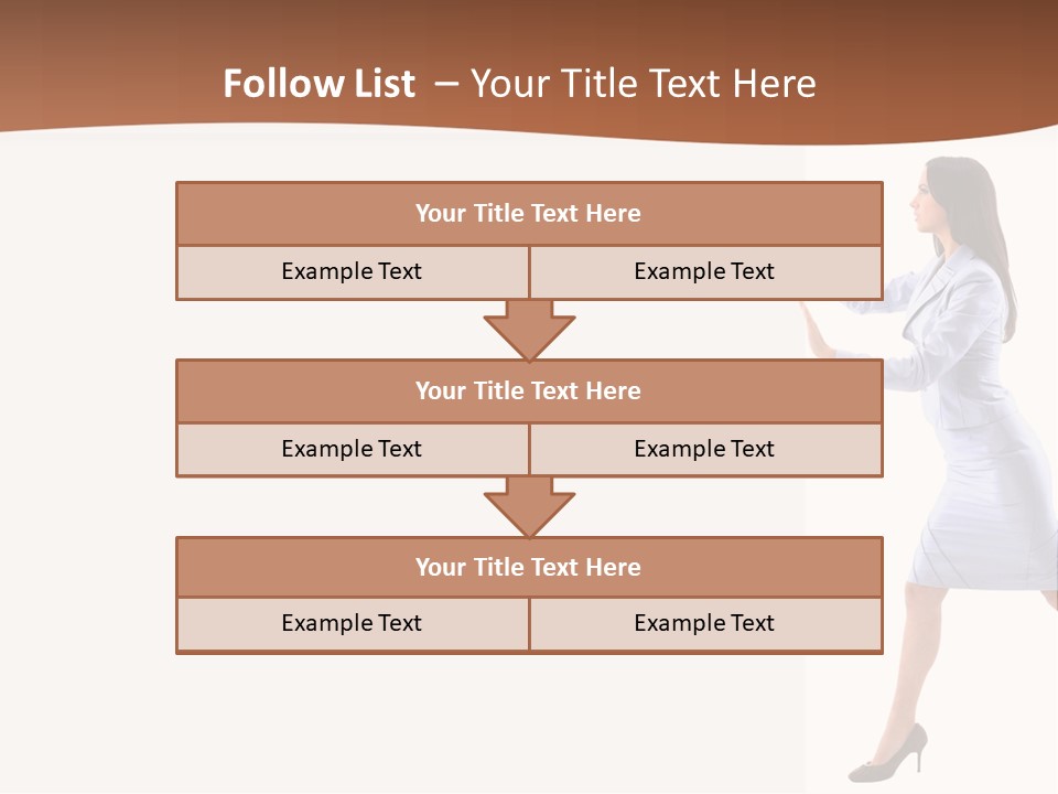 Happiness Business Female PowerPoint Template
