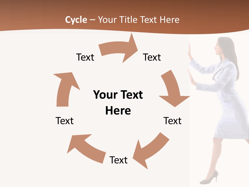 Happiness Business Female PowerPoint Template