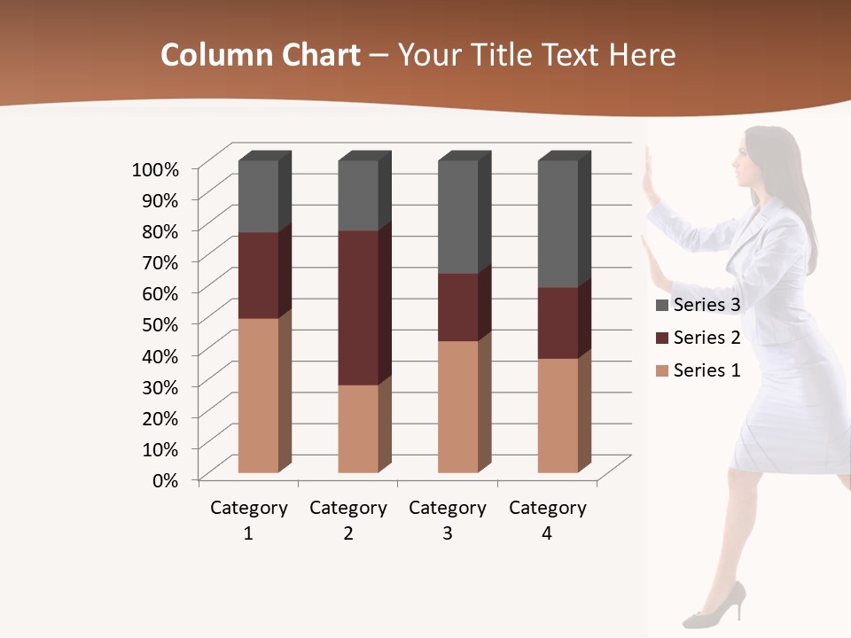 Happiness Business Female PowerPoint Template