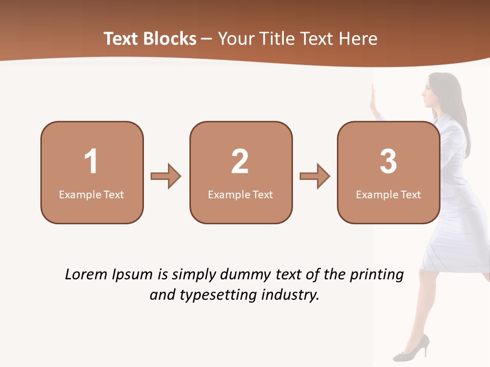 Happiness Business Female PowerPoint Template