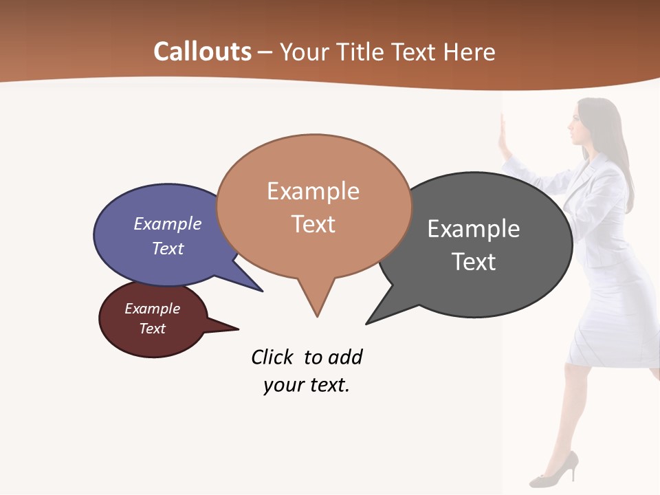 Happiness Business Female PowerPoint Template