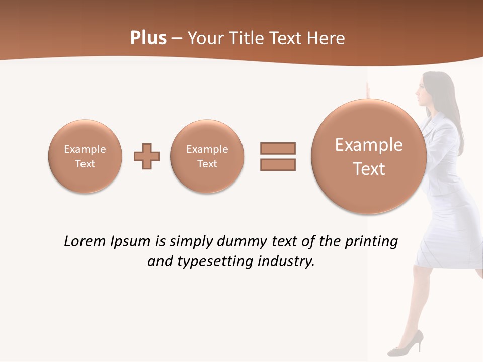 Happiness Business Female PowerPoint Template