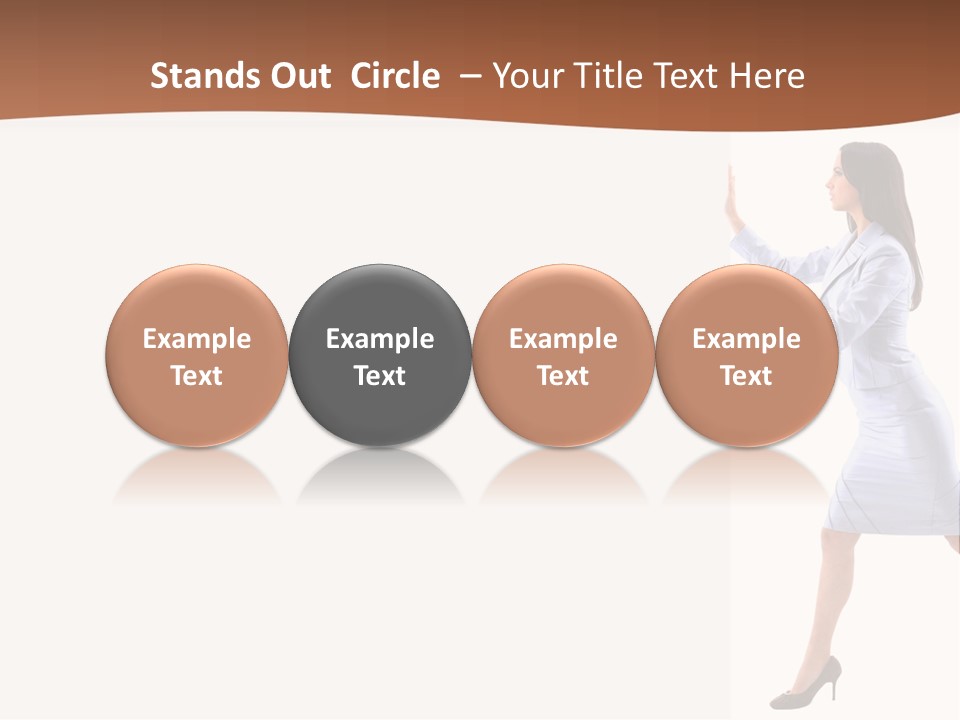 Happiness Business Female PowerPoint Template