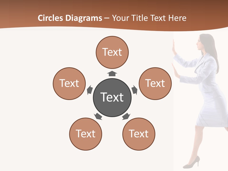 Happiness Business Female PowerPoint Template