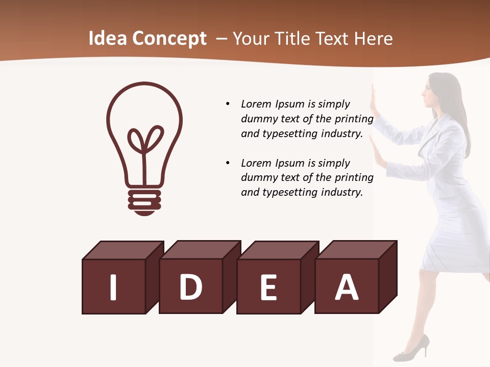 Happiness Business Female PowerPoint Template