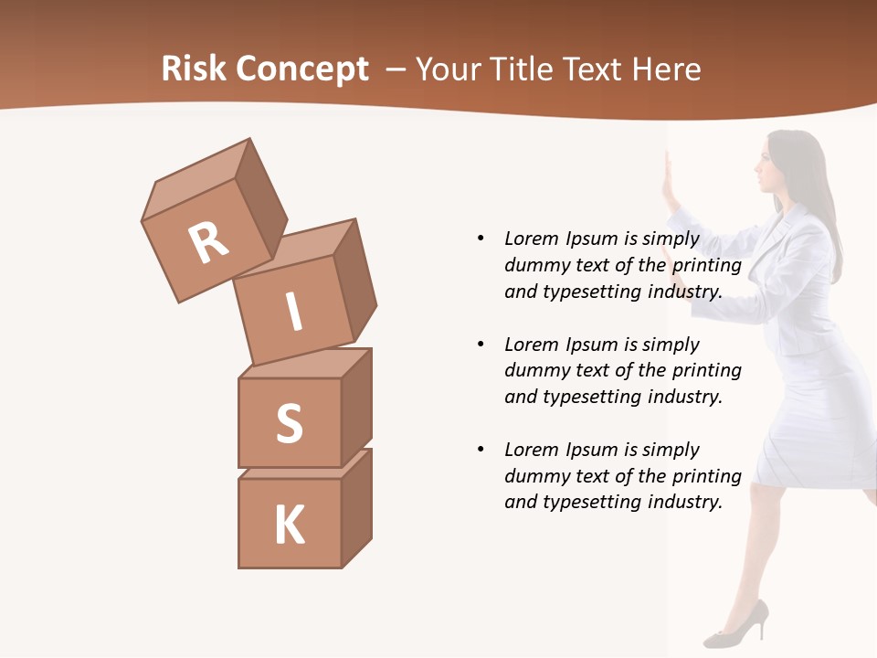 Happiness Business Female PowerPoint Template