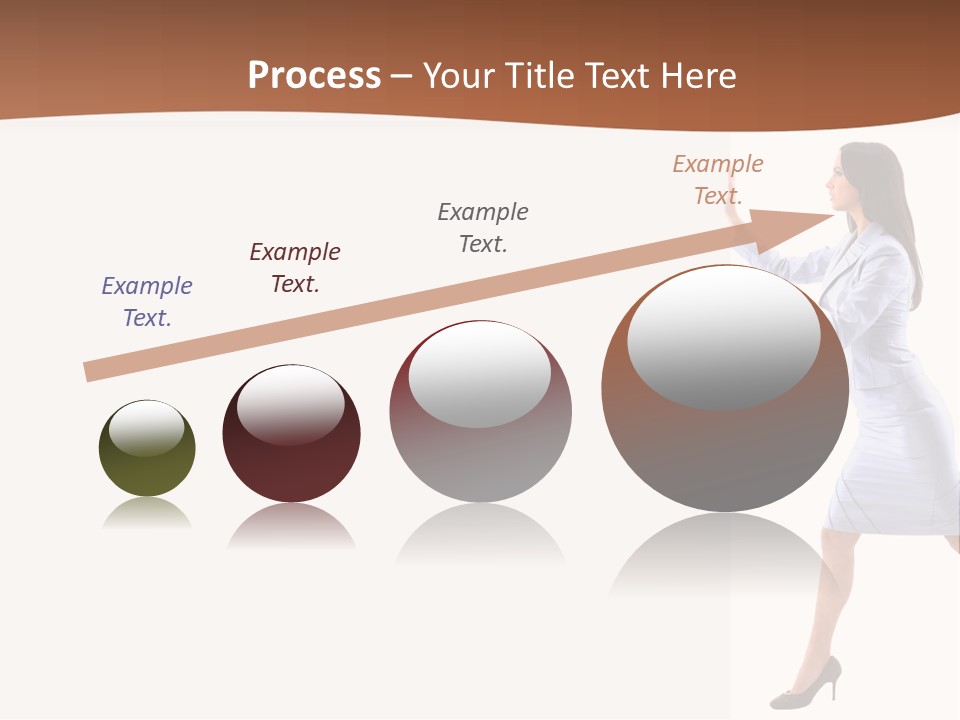 Happiness Business Female PowerPoint Template