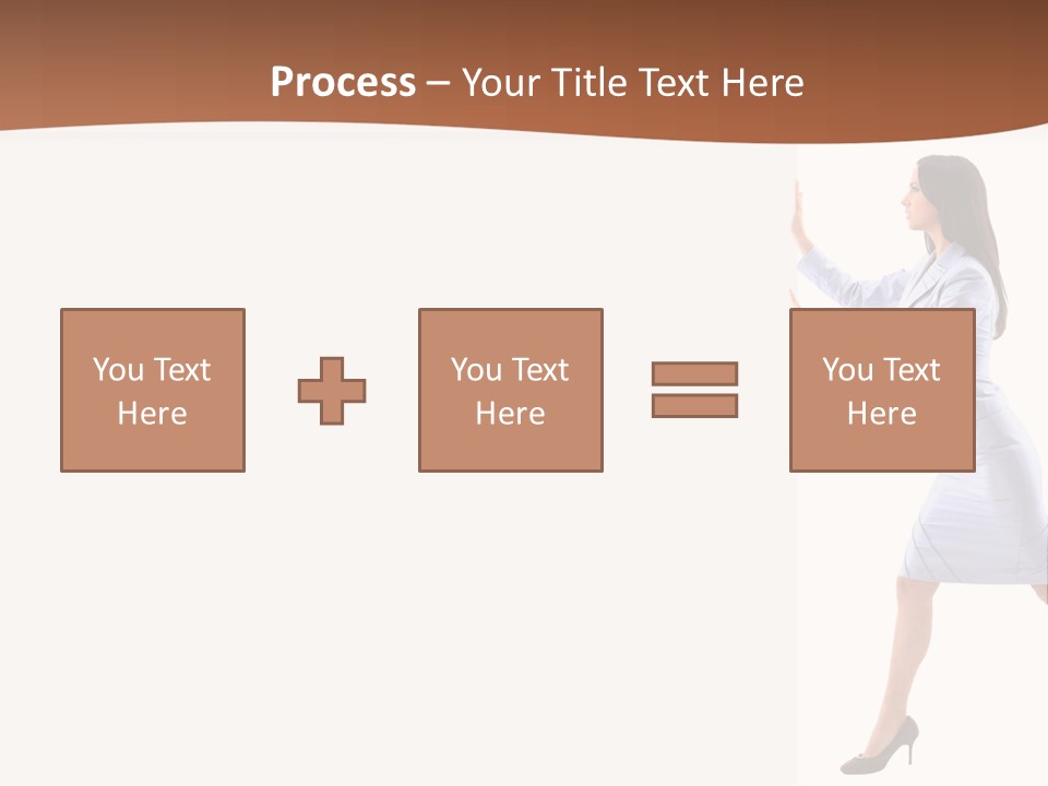 Happiness Business Female PowerPoint Template