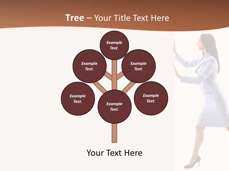 Happiness Business Female PowerPoint Template