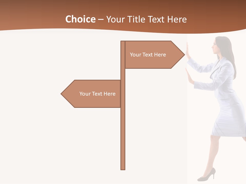 Happiness Business Female PowerPoint Template