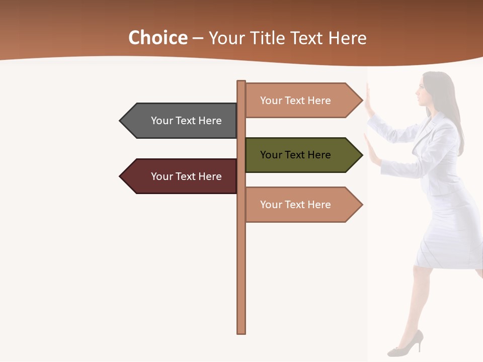 Happiness Business Female PowerPoint Template