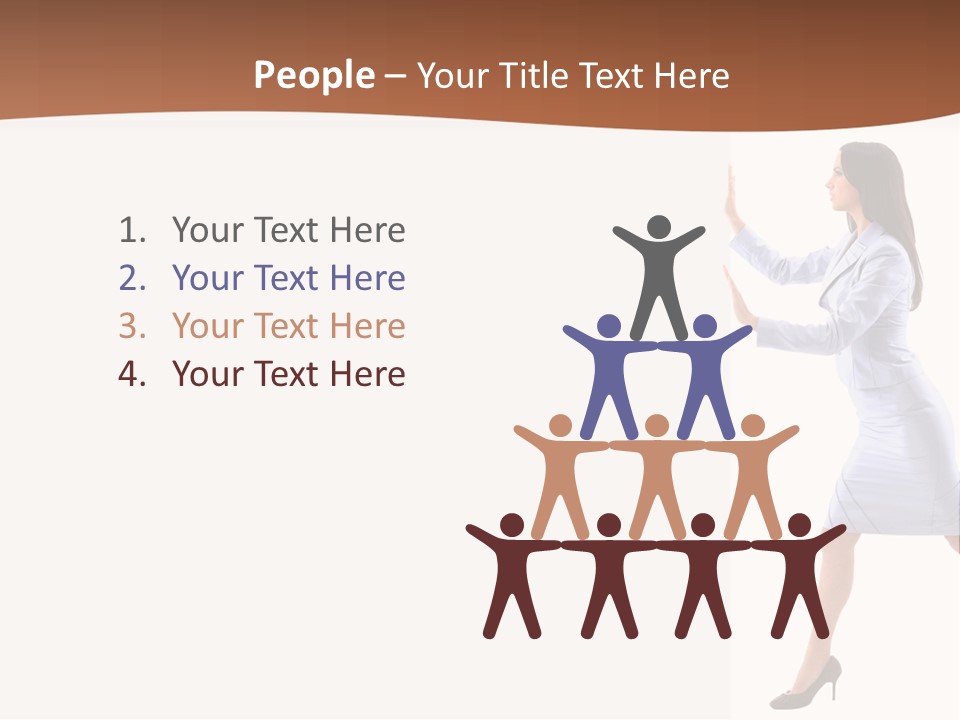 Happiness Business Female PowerPoint Template