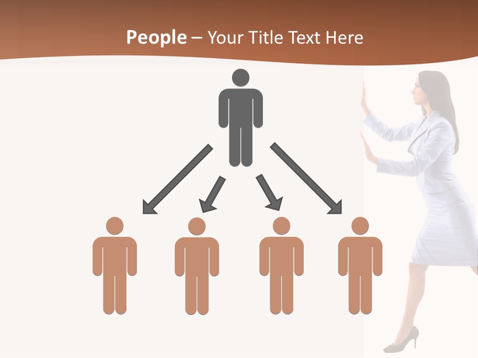 Happiness Business Female PowerPoint Template