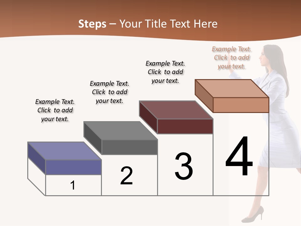 Happiness Business Female PowerPoint Template