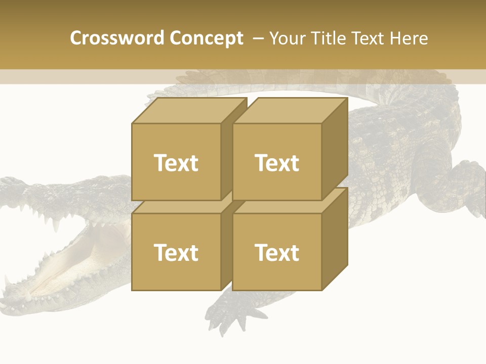 Predator Rough Skin White Background PowerPoint Template