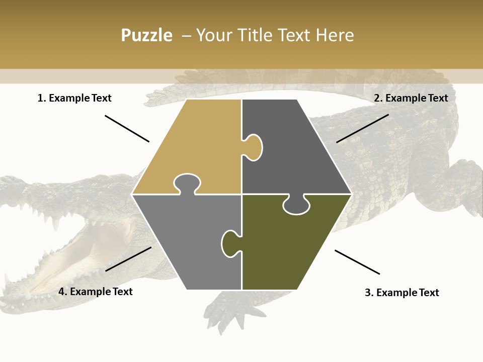 Predator Rough Skin White Background PowerPoint Template