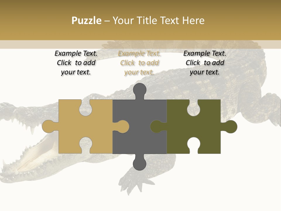 Predator Rough Skin White Background PowerPoint Template