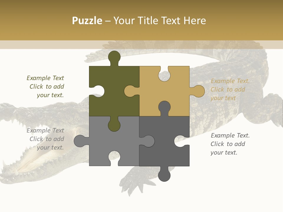 Predator Rough Skin White Background PowerPoint Template