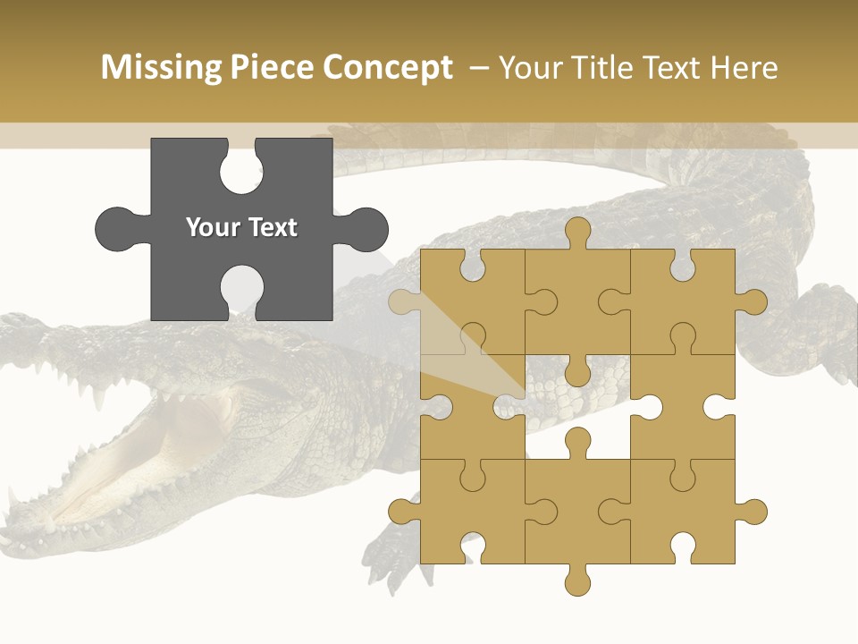 Predator Rough Skin White Background PowerPoint Template