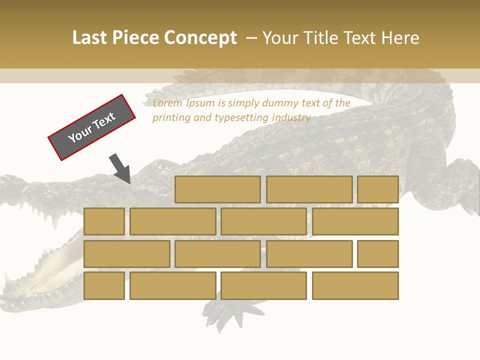 Predator Rough Skin White Background PowerPoint Template