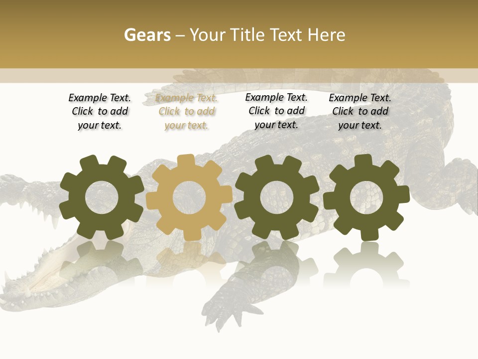 Predator Rough Skin White Background PowerPoint Template