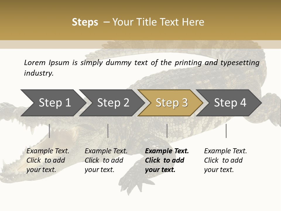 Predator Rough Skin White Background PowerPoint Template