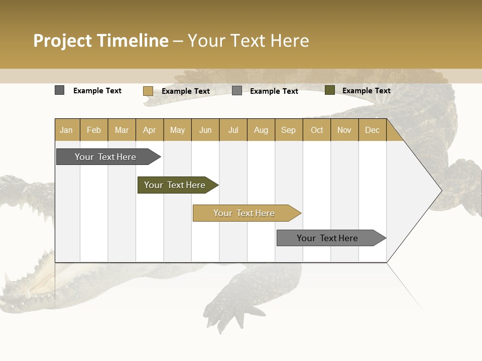 Predator Rough Skin White Background PowerPoint Template