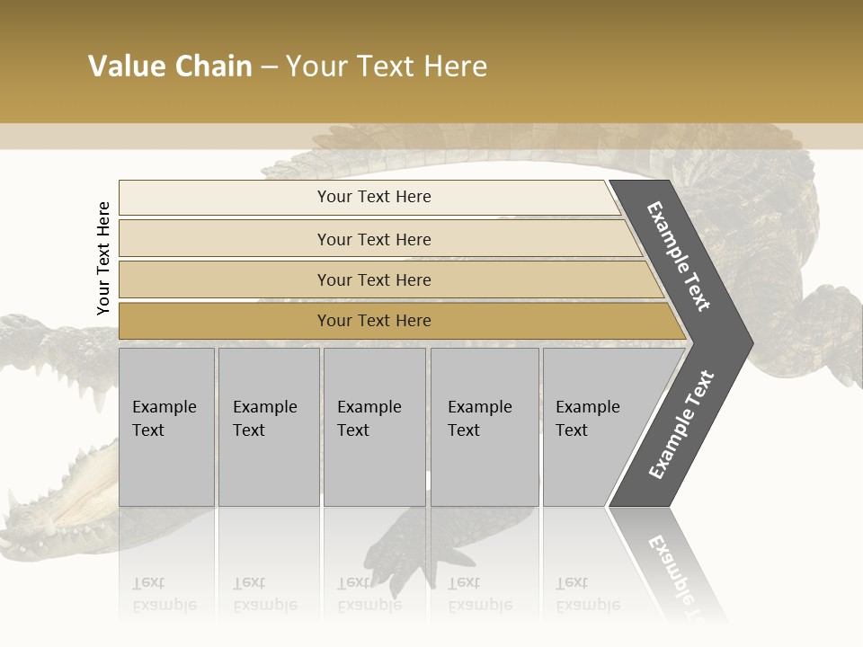 Predator Rough Skin White Background PowerPoint Template