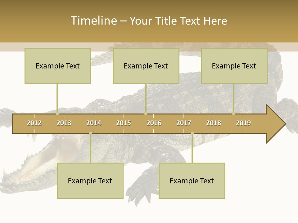Predator Rough Skin White Background PowerPoint Template