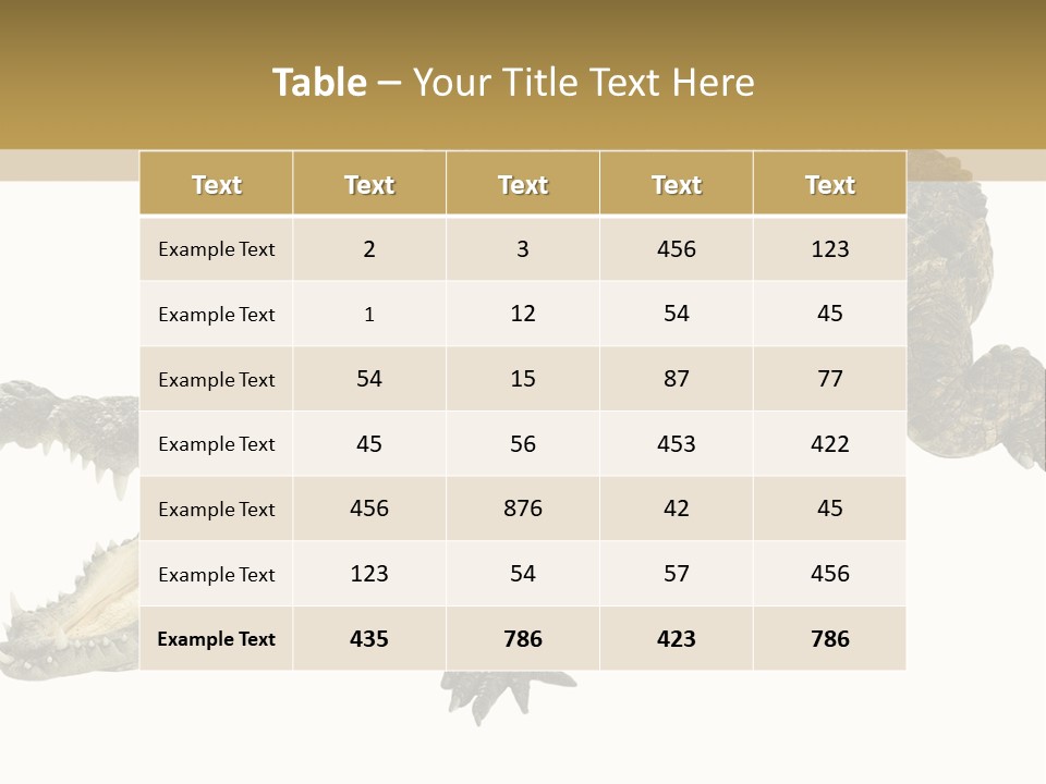 Predator Rough Skin White Background PowerPoint Template