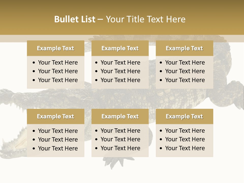 Predator Rough Skin White Background PowerPoint Template