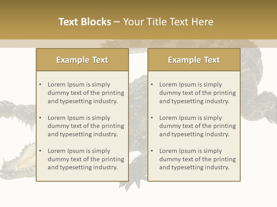 Predator Rough Skin White Background PowerPoint Template