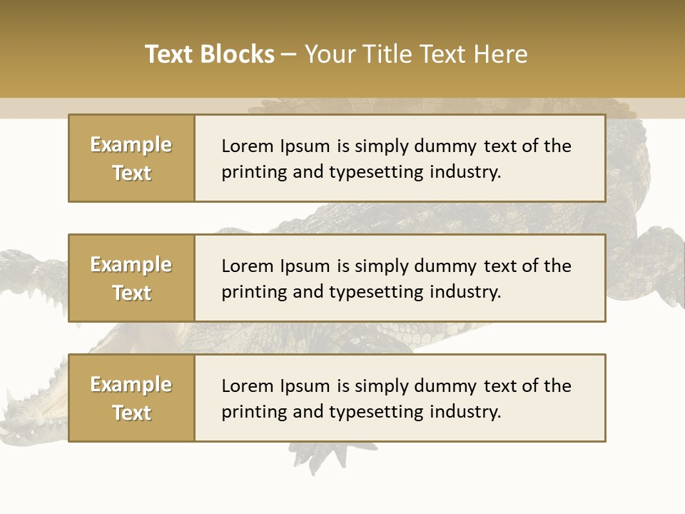 Predator Rough Skin White Background PowerPoint Template