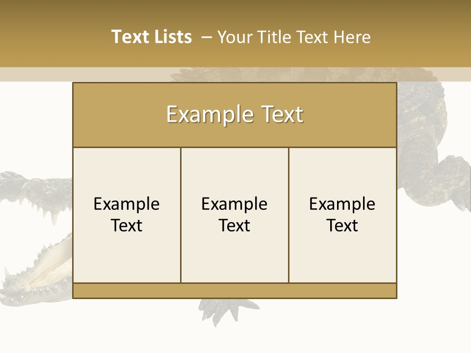 Predator Rough Skin White Background PowerPoint Template