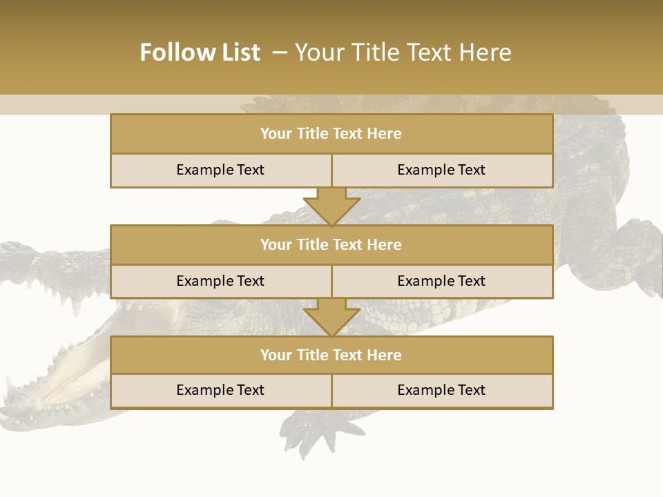 Predator Rough Skin White Background PowerPoint Template