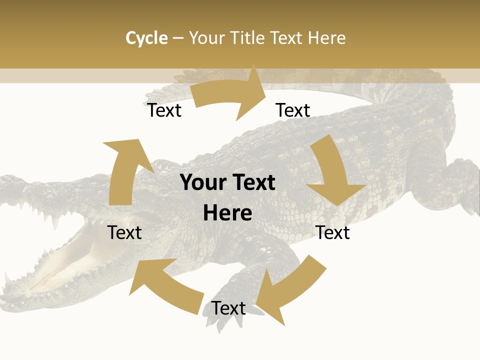 Predator Rough Skin White Background PowerPoint Template