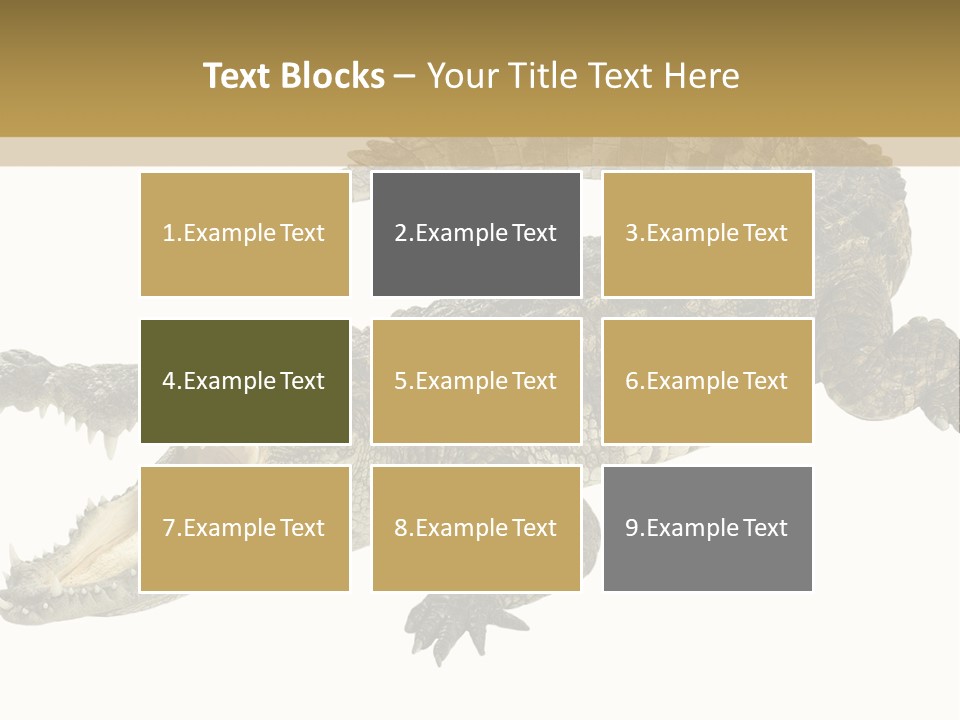 Predator Rough Skin White Background PowerPoint Template