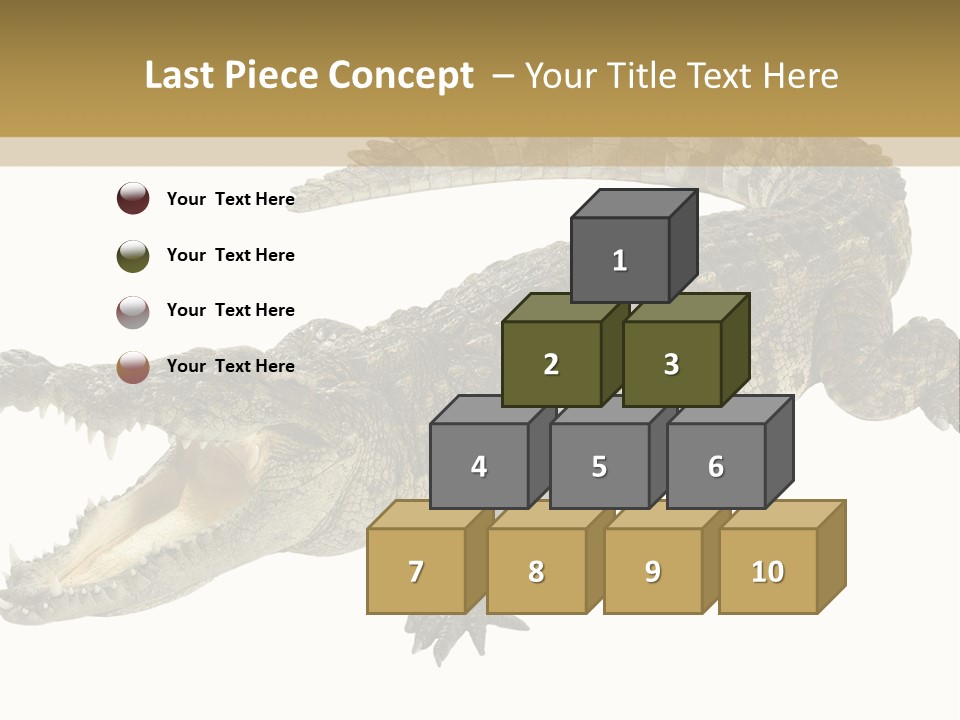 Predator Rough Skin White Background PowerPoint Template