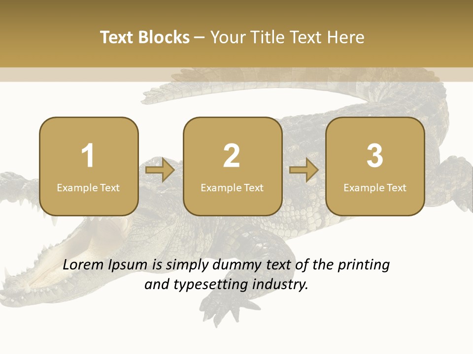 Predator Rough Skin White Background PowerPoint Template