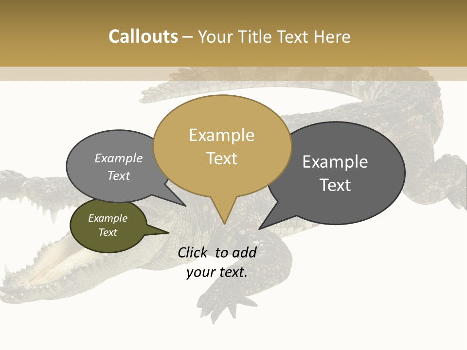 Predator Rough Skin White Background PowerPoint Template