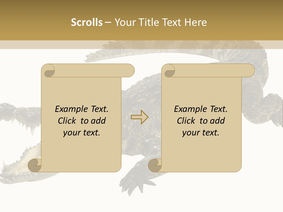 Predator Rough Skin White Background PowerPoint Template