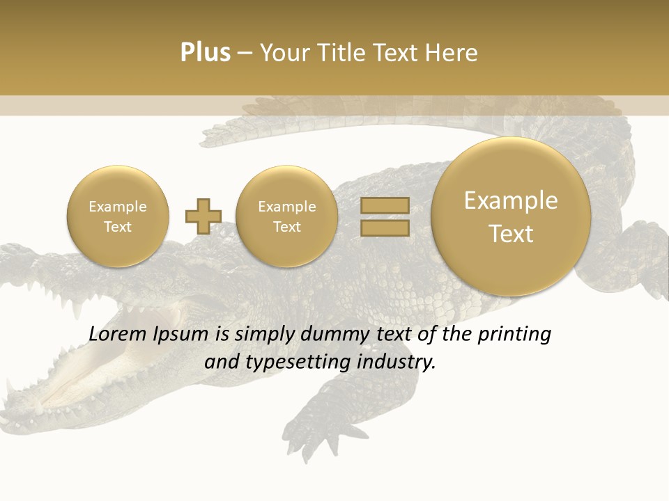 Predator Rough Skin White Background PowerPoint Template